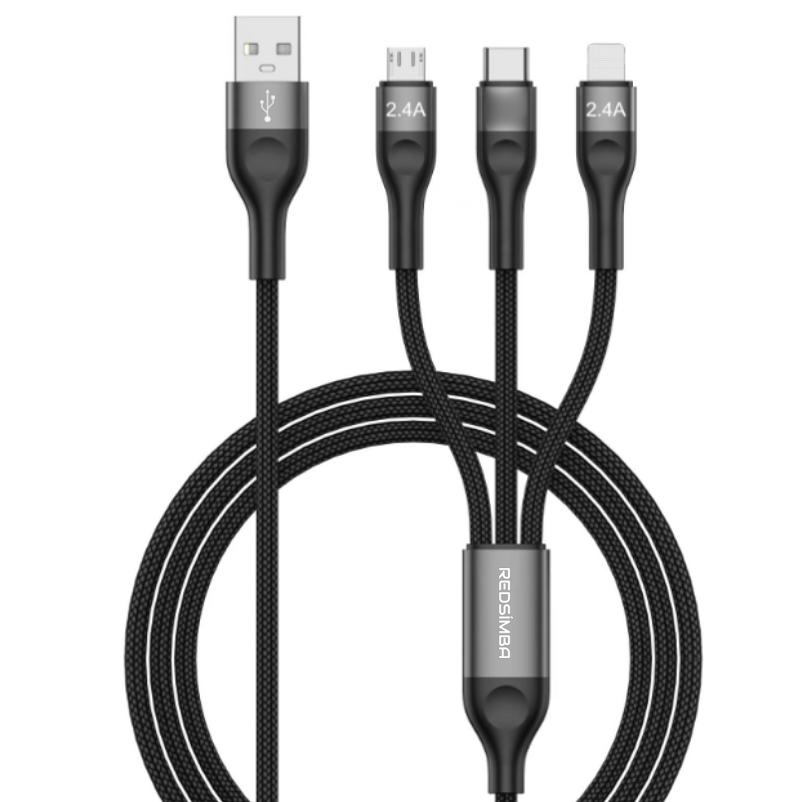 CT315-AT3 3 in 1 charging data cable 1.2m A-BCL