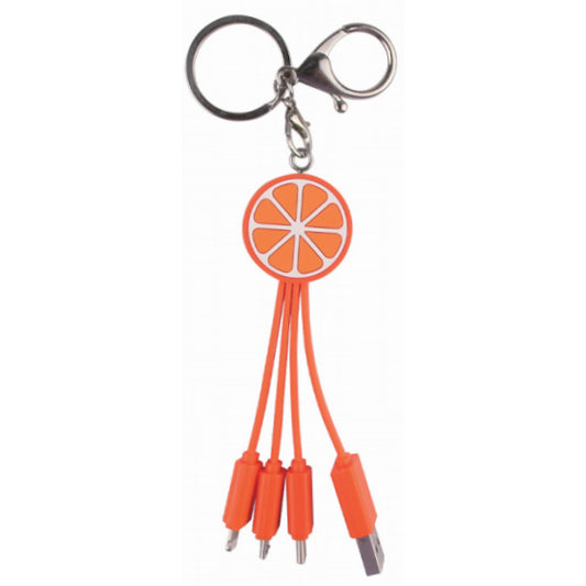 FT03 Orange Keychain 3In1 Cable